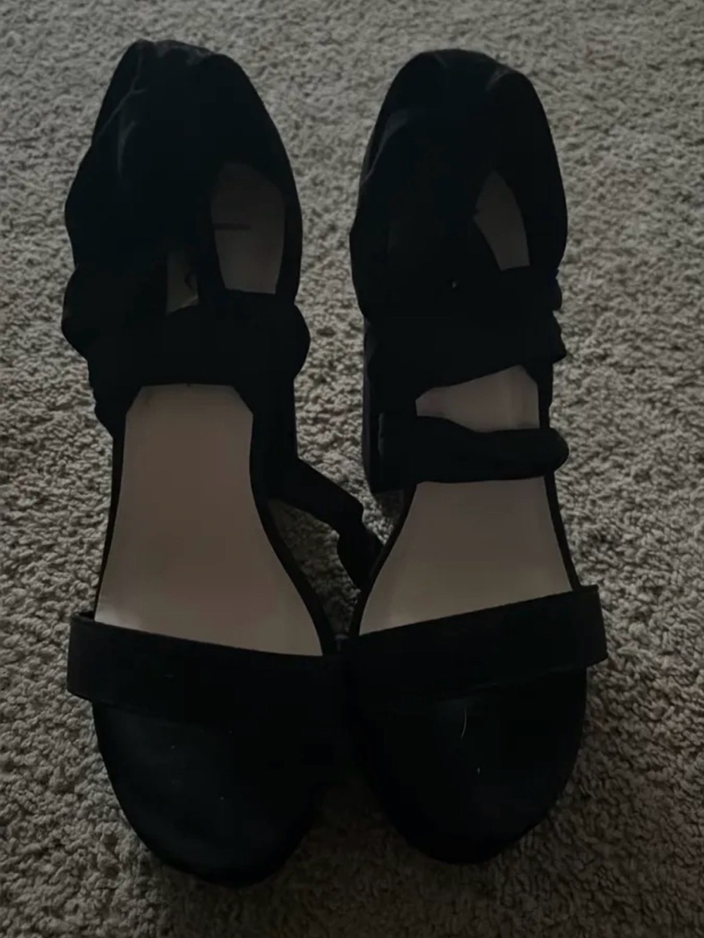 Lulu's Black Strappy Ankle Tie Sandals